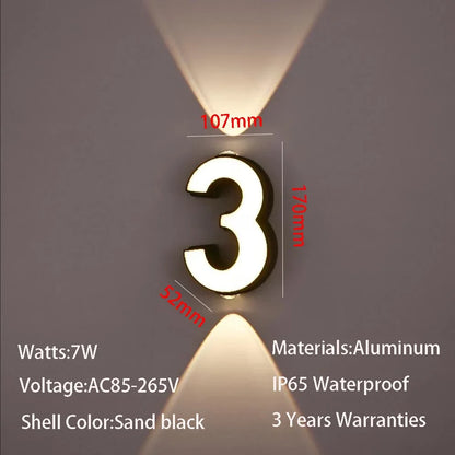 House Number Lamp