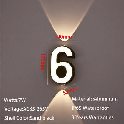 House Number Lamp