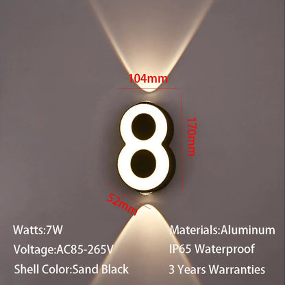 House Number Lamp
