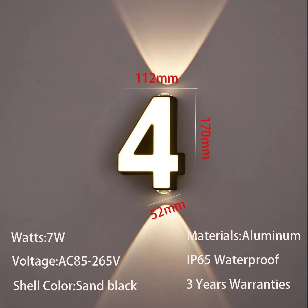 House Number Lamp