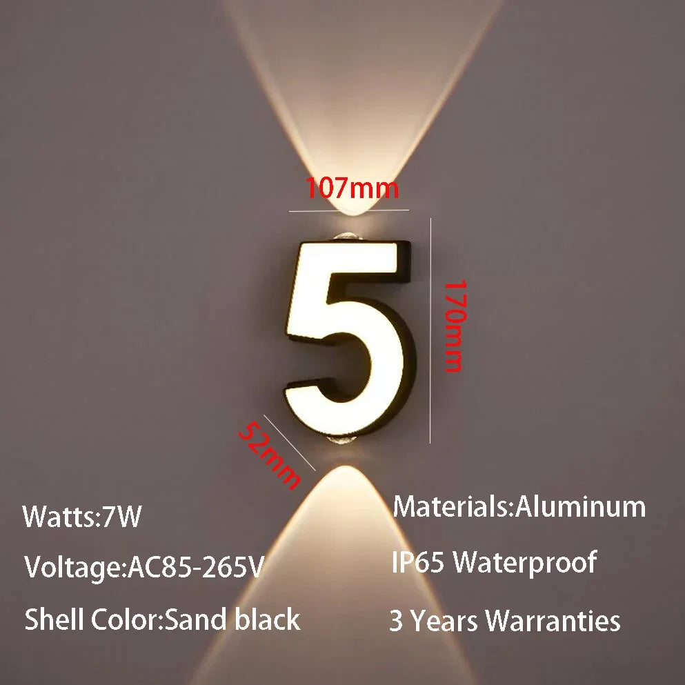 House Number Lamp