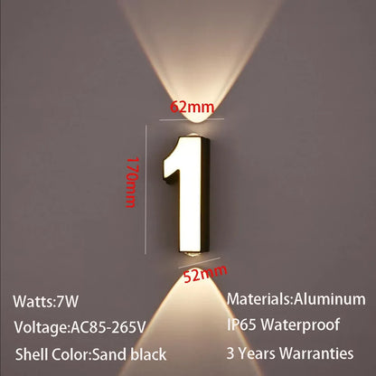 House Number Lamp