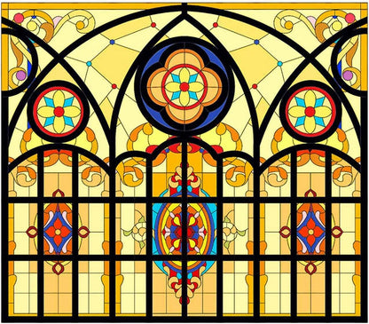 Retro Church Window Stickers