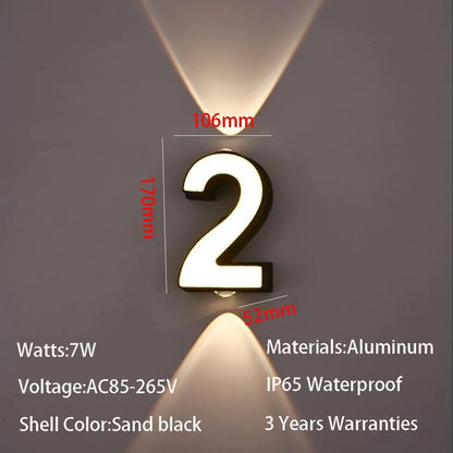 House Number Lamp